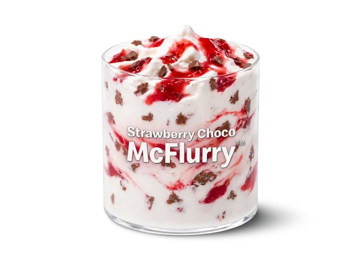 Strawberry Choco McFlurry — McDonald's India