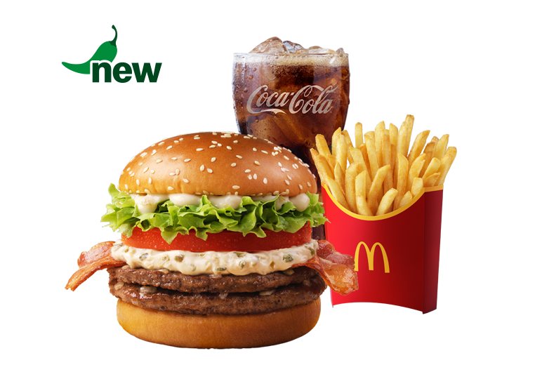 Jinju Pepper Cream Cheese Beef Burger — McDonald's Korea
